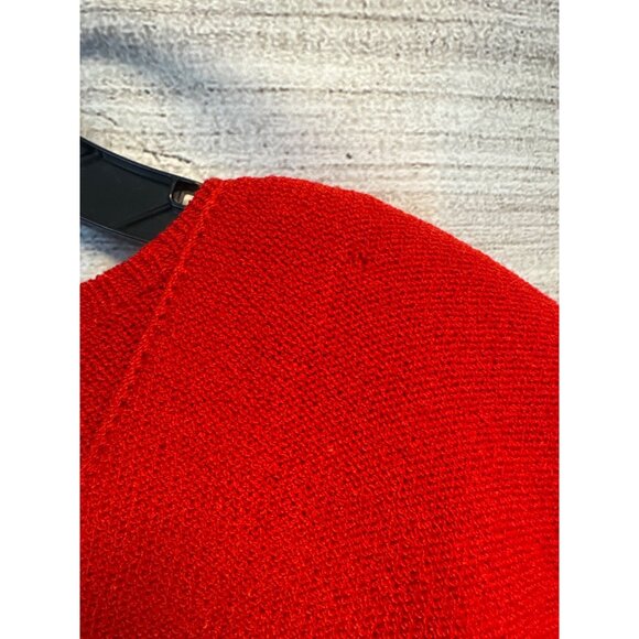 Vintage Steve Fabrikant Red Knit Dress & Cardigan Set Size Petite - Picture 3 of 7